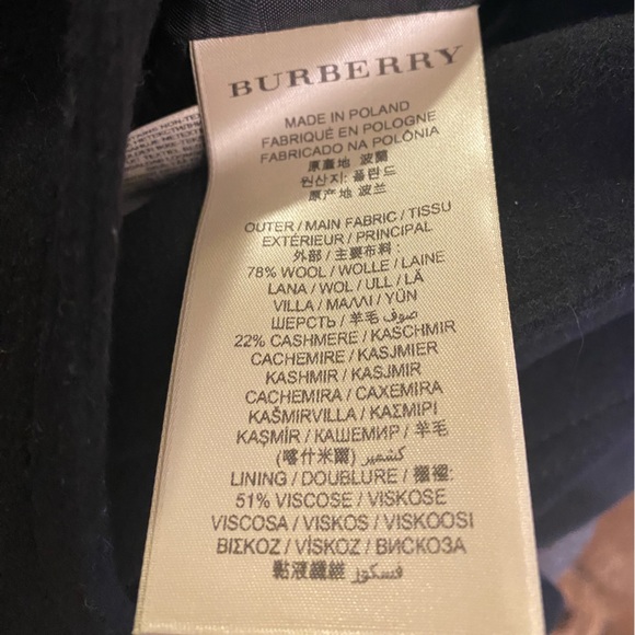 Burberry wool cashmere trench coat with removable fur collar - Picture 6 of 6